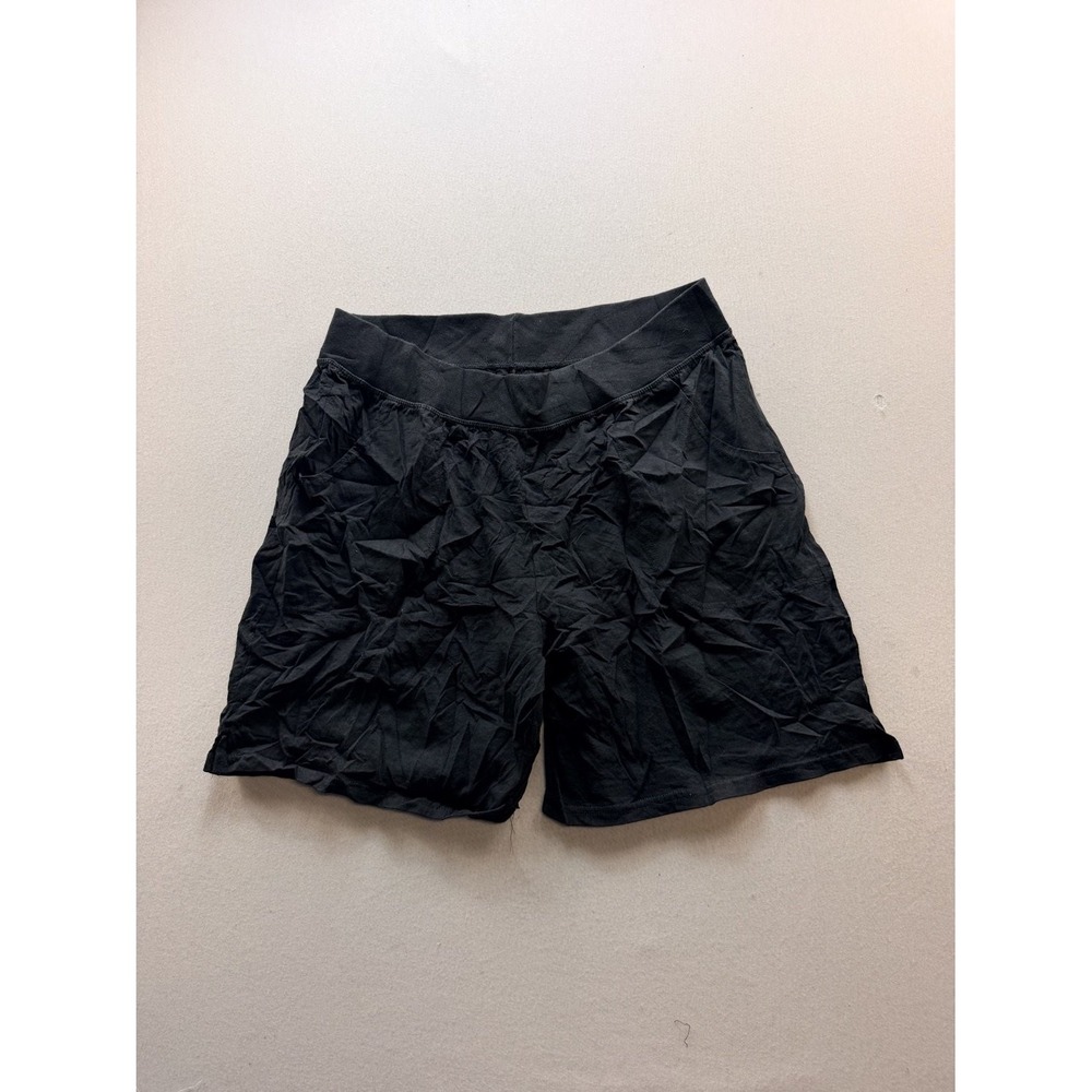 Hanes Athletic Shorts Mens 1X Black Good Nylon Elastic Waist Side Pockets